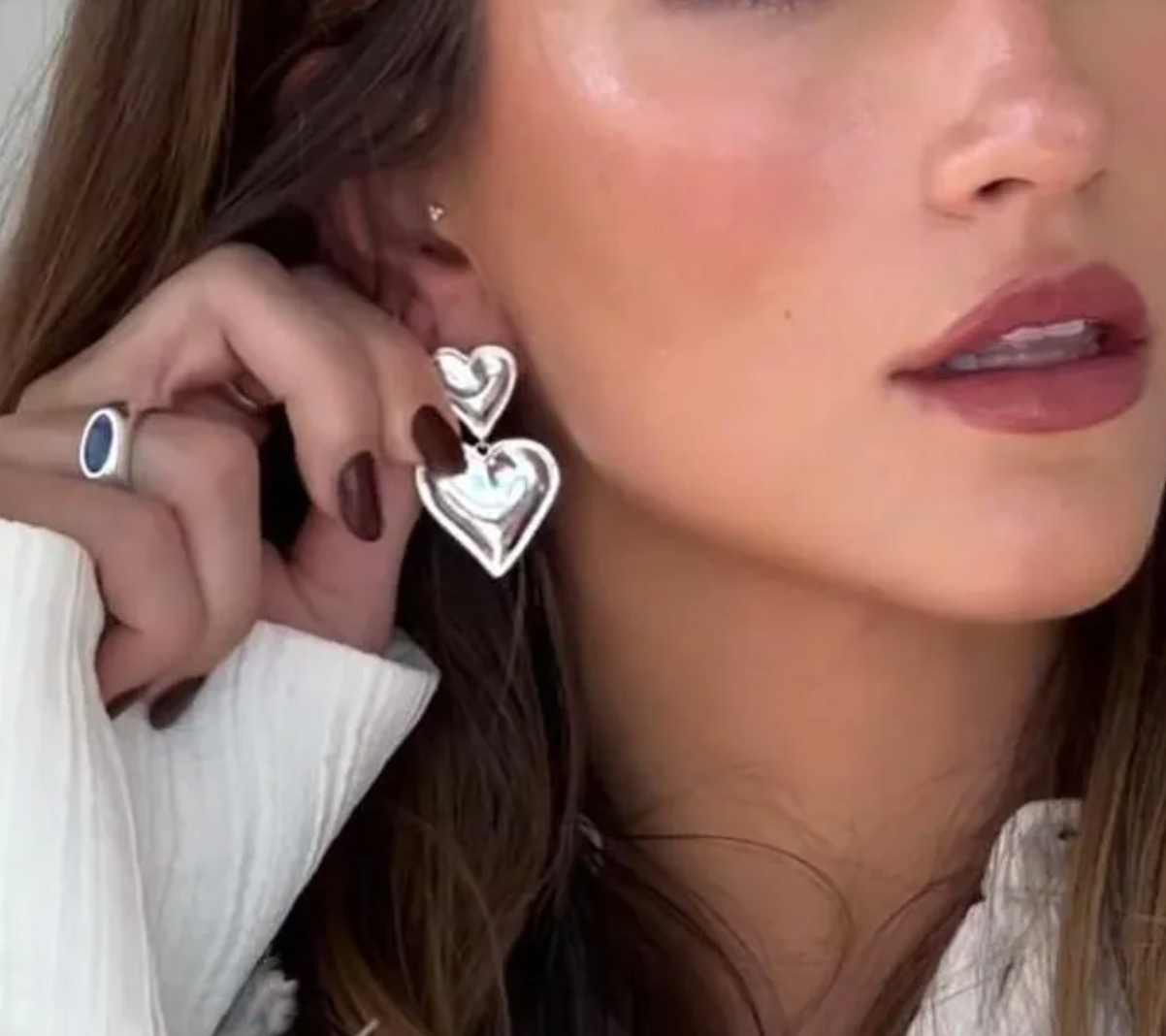 Double Heart Earrings